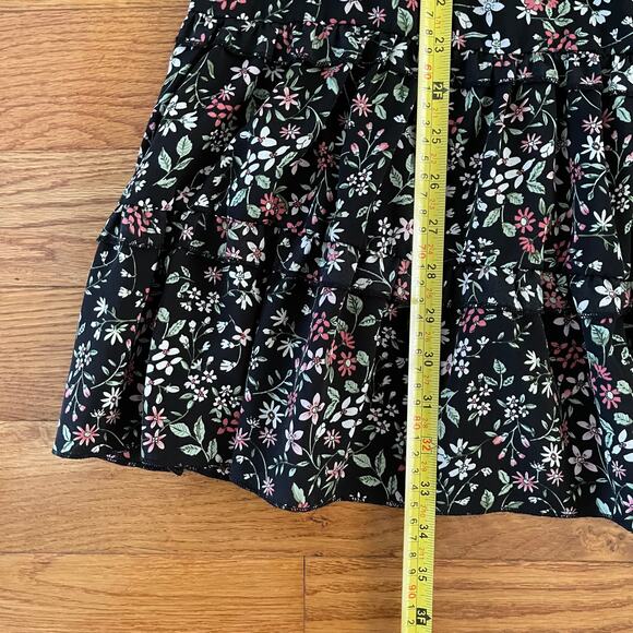 Lea & Viola Dress Womens S Black Floral Print Cottagecore Boho Casual Prairie - Picture 10 of 10